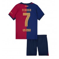 Barcelona Ferran Torres #7 Koti Peliasu Lasten 2024-25 Lyhythihainen (+ Lyhyet housut)